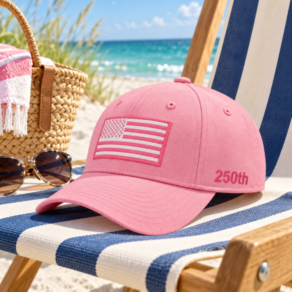 America 250th Anniversary Flag Cap - Pink - lifestyle