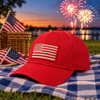 America 250th Anniversary Flag Cap - Red - lifestyle