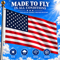 Heavy Duty American Flag 3x5 with Embroidered Stars and Sewn Stripes features and size details