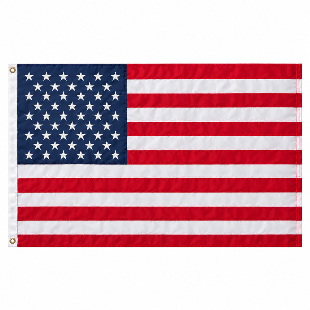 Heavy Duty American Flag 3x5 with Embroidered Stars and Sewn Stripes