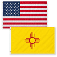 Heavy Duty American Flag and New Mexico State Flag 3x5 2-Pack