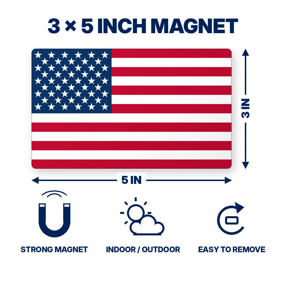 American Flag Magnet 3x5 inch size and features