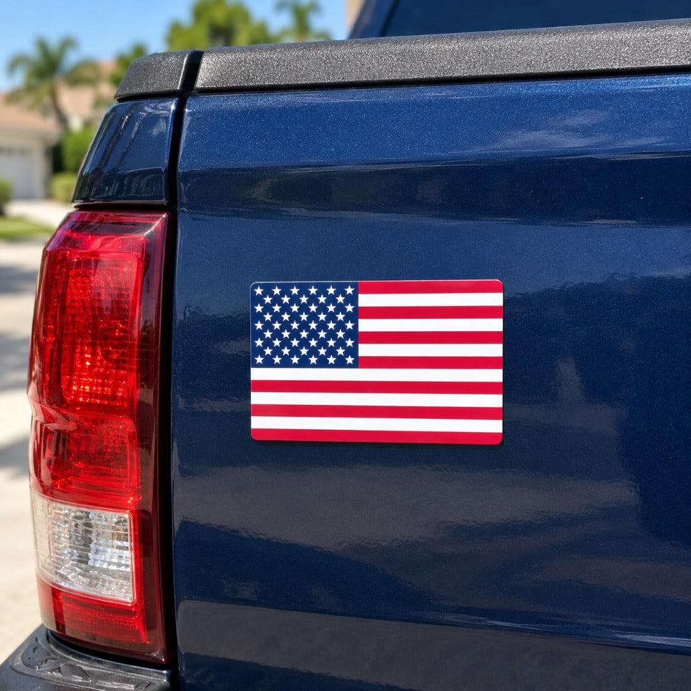 American Flag Magnet 3x5 inch on a vehicle