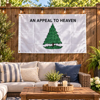 Appeal to Heaven Pine Tree Flag 3x5 displayed outdoors