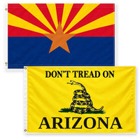 Arizona State Flag and Don't Tread on Arizona Flag 3x5 2-Pack