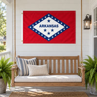 Arkansas State Flag 3x5 displayed outdoors