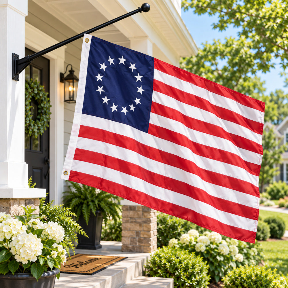 Betsy Ross Flag 3x5 displayed outdoors