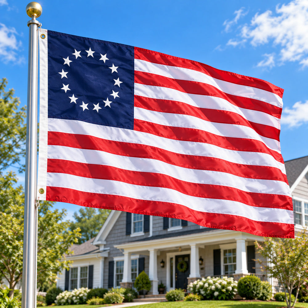 Betsy Ross Flag 3x5 displayed outdoors