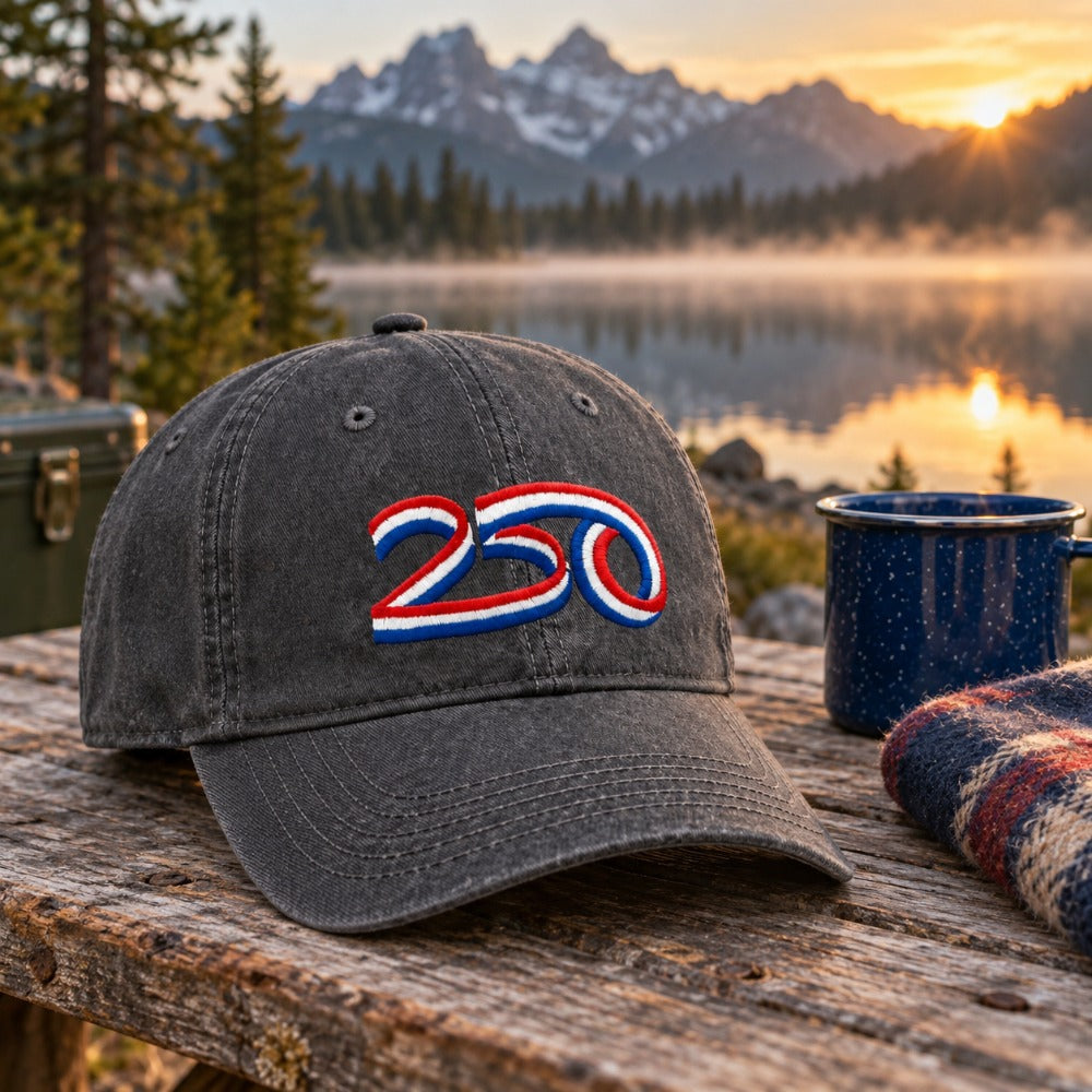 America 250th Birthday Hat - Distressed Charcoal - lifestyle