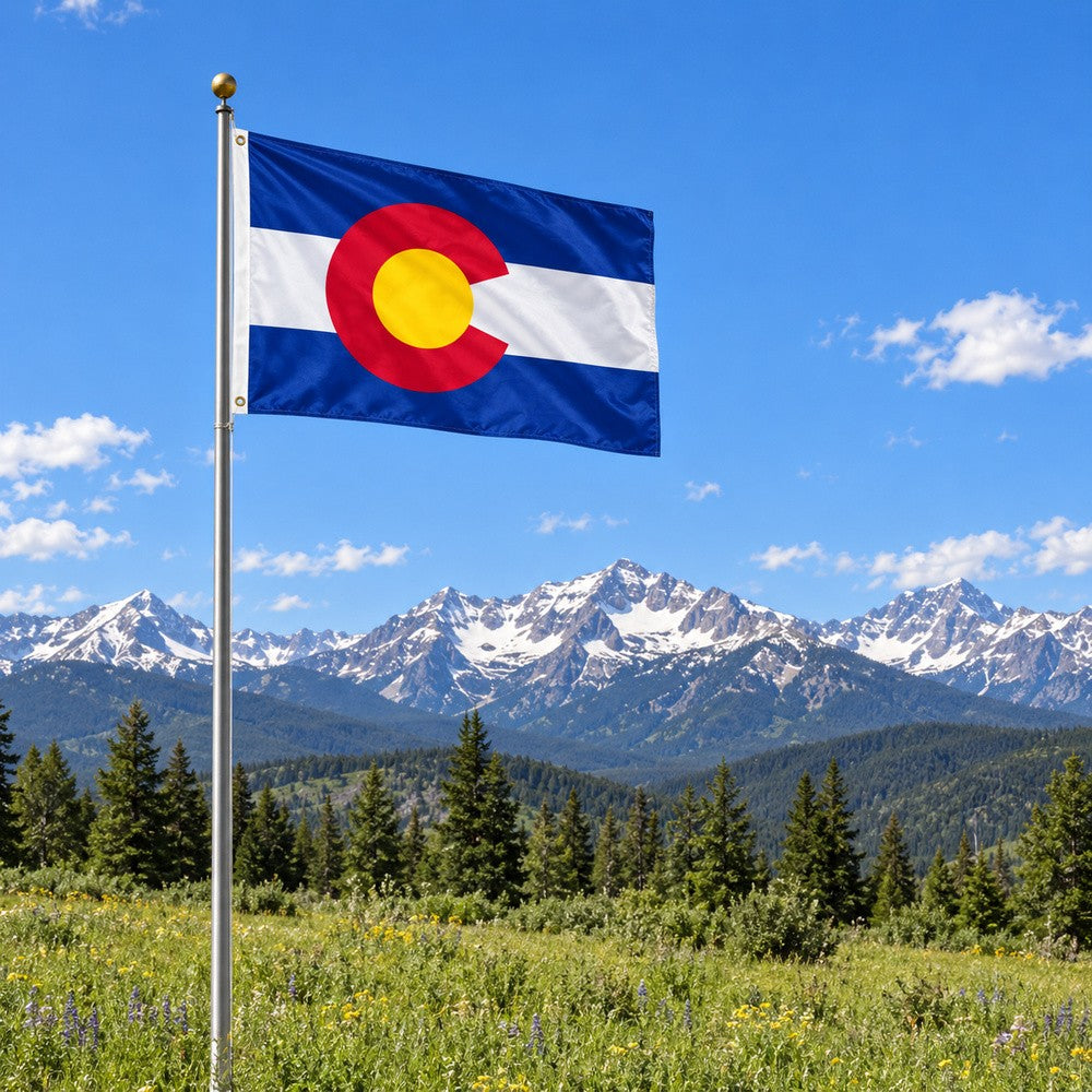 Colorado State Flag 3x5 displayed outdoors