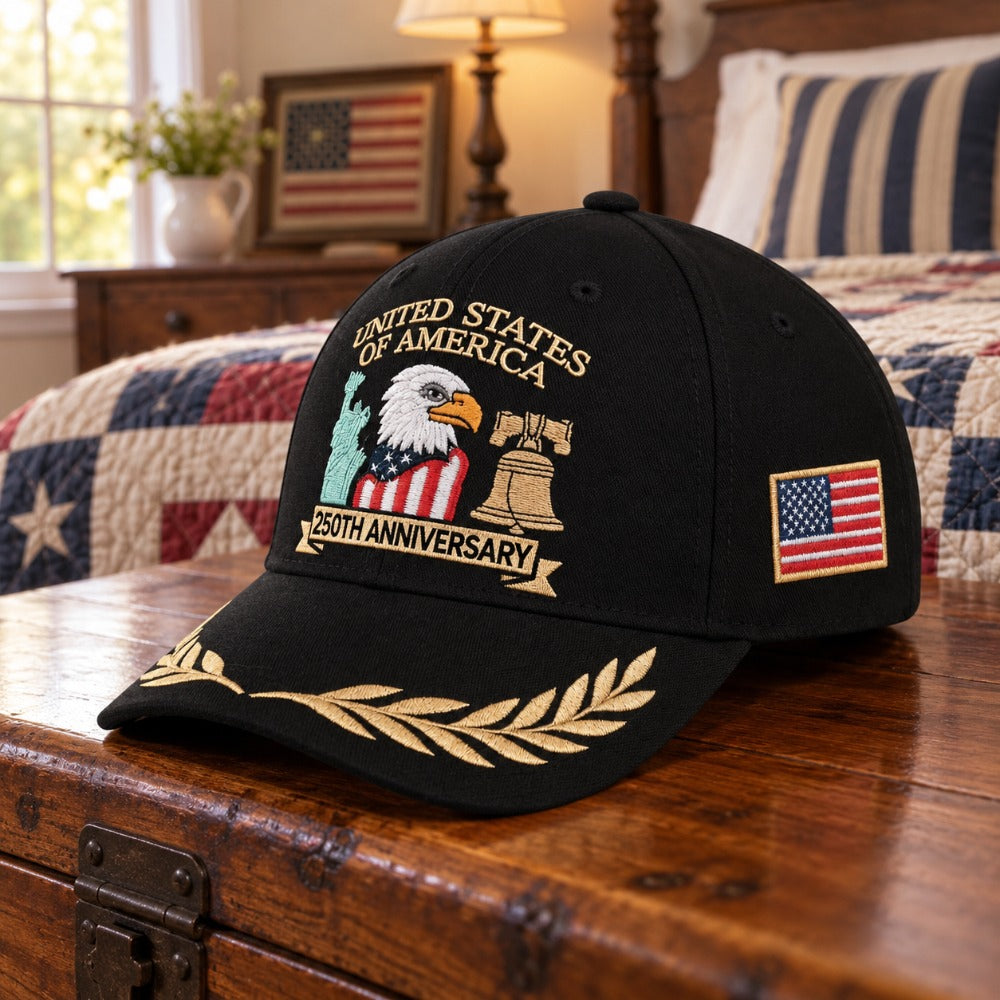USA 250th Anniversary Crest Cap - Black - lifestyle
