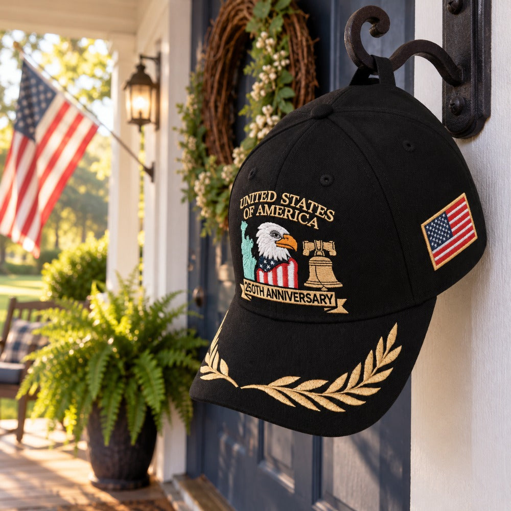 USA 250th Anniversary Crest Cap - Black - lifestyle