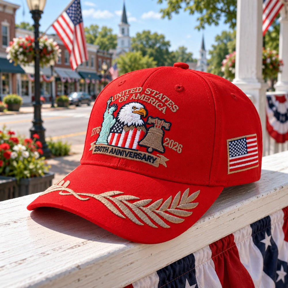 USA 250th Anniversary Crest Cap - Red - lifestyle