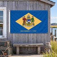 Delaware State Flag 3x5 displayed outdoors