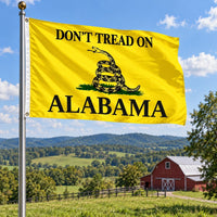 Don't Tread on Alabama Flag 3x5 displayed outdoors