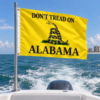 Don't Tread on Alabama Flag 3x5 displayed outdoors