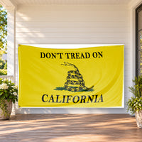 Don't Tread on California Flag 3x5 displayed outdoors