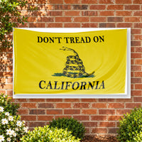 Don't Tread on California Flag 3x5 displayed outdoors