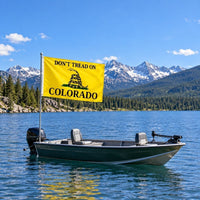 Don't Tread on Colorado Flag 3x5 displayed outdoors