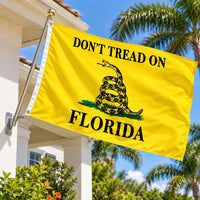 Don't Tread on Florida Flag 3x5 displayed outdoors