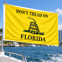 Don't Tread on Florida Flag 3x5 displayed outdoors