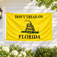 Don't Tread on Florida Flag 3x5 displayed outdoors