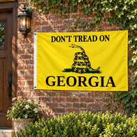 Don't Tread on Georgia Flag 3x5 displayed outdoors