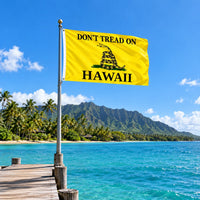 Don't Tread on Hawaii Flag 3x5 displayed outdoors
