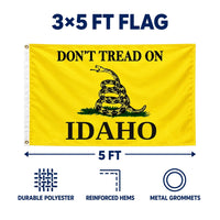 Don't Tread on Idaho Flag 3x5 features and size details