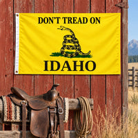 Don't Tread on Idaho Flag 3x5 displayed outdoors