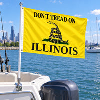 Don't Tread on Illinois Flag 3x5 displayed outdoors