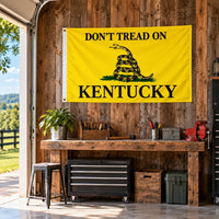 Don't Tread on Kentucky Flag 3x5 displayed outdoors