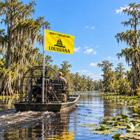Don't Tread on Louisiana Flag 3x5 displayed outdoors