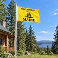 Don't Tread on Maine Flag 3x5 displayed outdoors