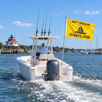 Don't Tread on Maryland Flag 3x5 displayed outdoors