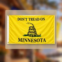 Don't Tread on Minnesota Flag 3x5 displayed outdoors