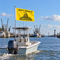 Don't Tread on Mississippi Flag 3x5 displayed outdoors