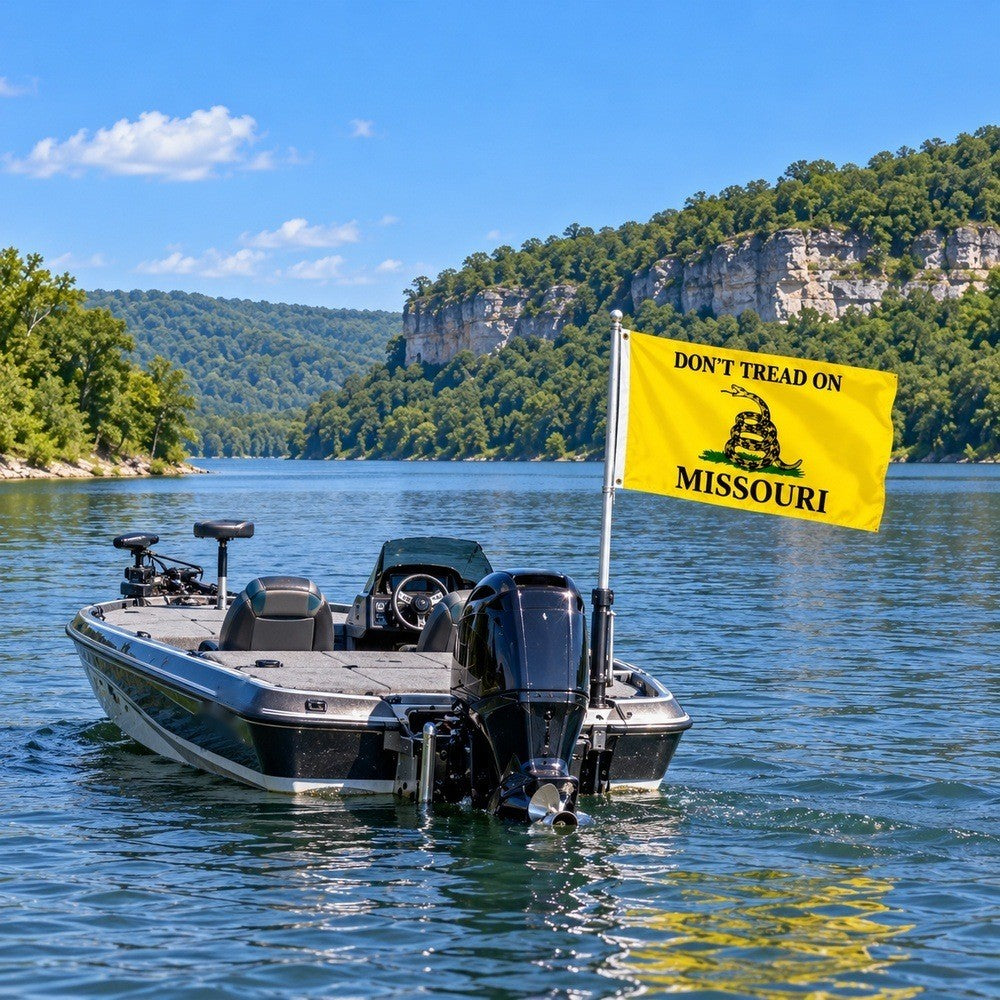 Don't Tread on Missouri Flag 3x5 displayed outdoors