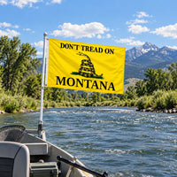 Don't Tread on Montana Flag 3x5 displayed outdoors