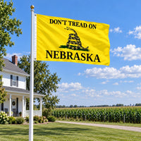Don't Tread on Nebraska Flag 3x5 displayed outdoors