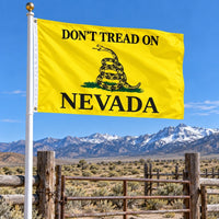 Don't Tread on Nevada Flag 3x5 displayed outdoors