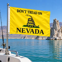 Don't Tread on Nevada Flag 3x5 displayed outdoors
