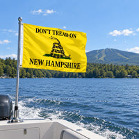 Don't Tread on New Hampshire Flag 3x5 displayed outdoors
