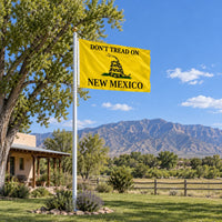 Don't Tread on New Mexico Flag 3x5 displayed outdoors