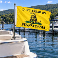 Don't Tread on Pennsylvania Flag 3x5 displayed outdoors