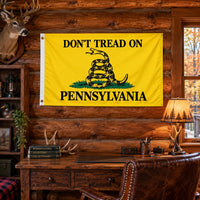 Don't Tread on Pennsylvania Flag 3x5 displayed outdoors