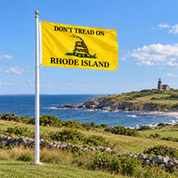 Don't Tread on Rhode Island Flag 3x5 displayed outdoors