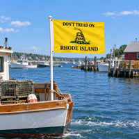 Don't Tread on Rhode Island Flag 3x5 displayed outdoors