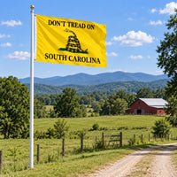 Don't Tread on South Carolina Flag 3x5 displayed outdoors