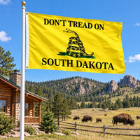 Don't Tread on South Dakota Flag 3x5 displayed outdoors